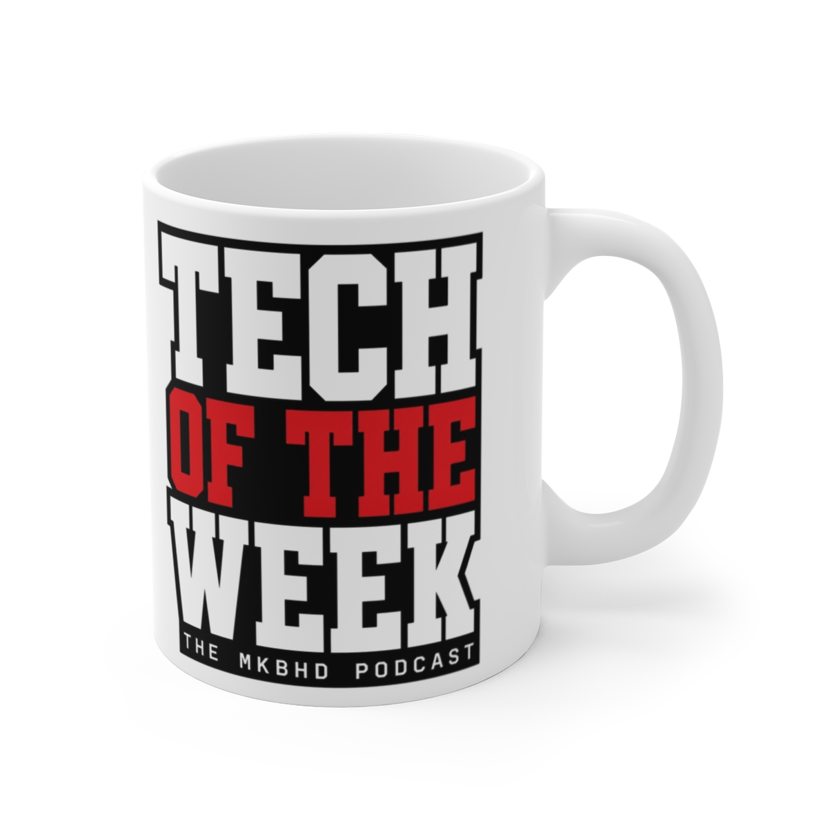 Waveform: The MKBHD Podcast "Tech of the Week" White Mug — official Waveform: The MKBHD Podcast Mugs & Drinkware