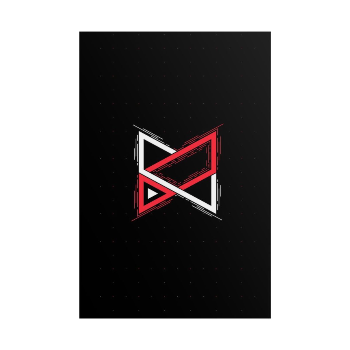 Red and White Geometric Logo Poster | Rolled Poster | MKBHD - alternate angle 2, merchandise